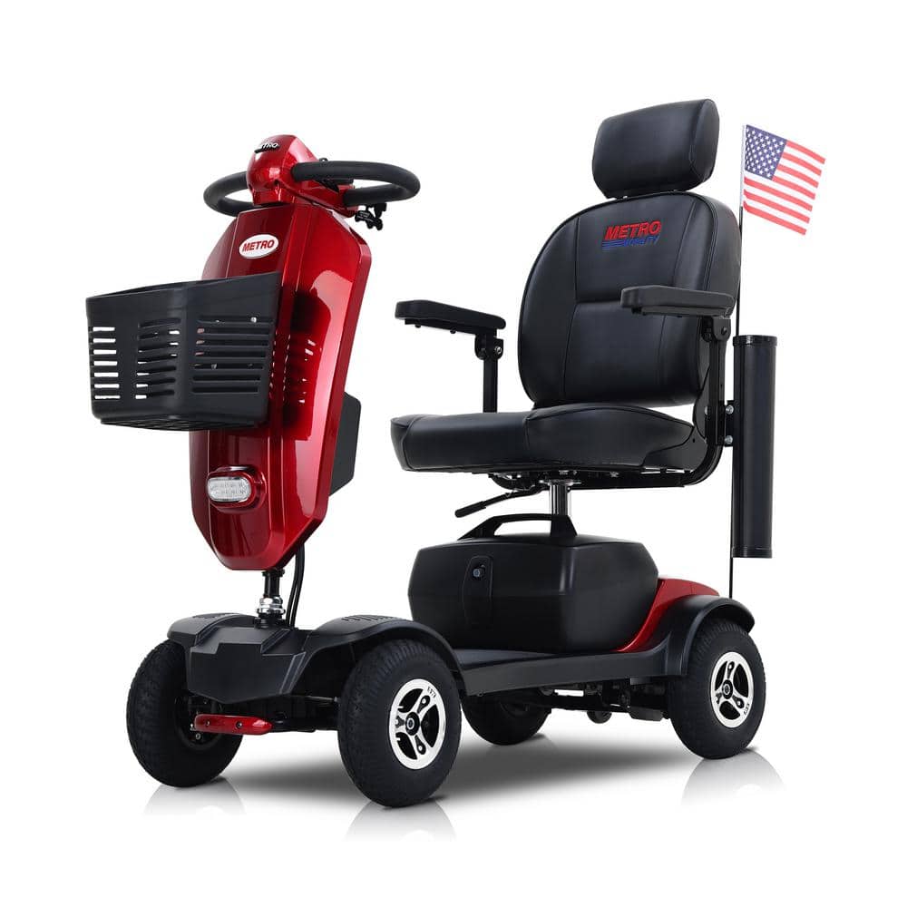 Outdoor 4-wheel compact mobility scooter with 2*20AH lead-acid batteries, w