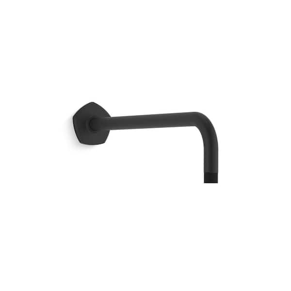 KOHLER Occasion Wall-Mount Rainhead Arm and Flange in Matte Black