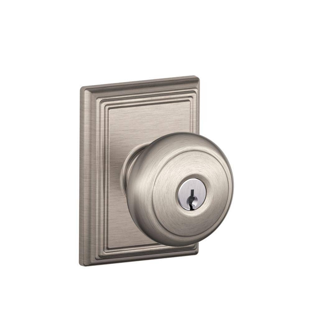 Andover Satin Nickel Keyed Entry Door Knob with Addison Trim price history on PriceWatchPro