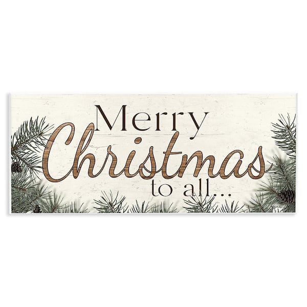 Stupell Industries Woodland Christmas Typography by Susie Boyer 1-Piece Unframed Graphic Print Typography Poster Art Print 17 in. x 7 in.
