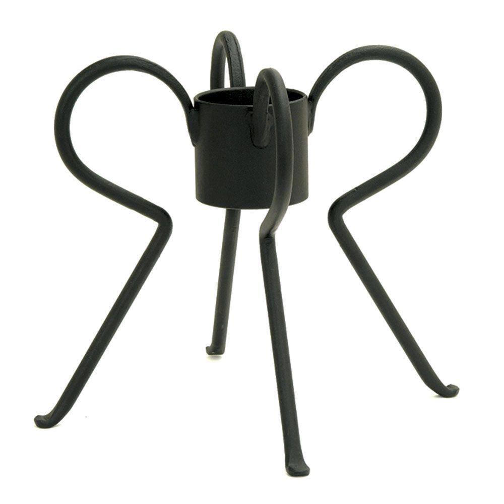 Black Wrought Iron Loops Gazing Globe Stand