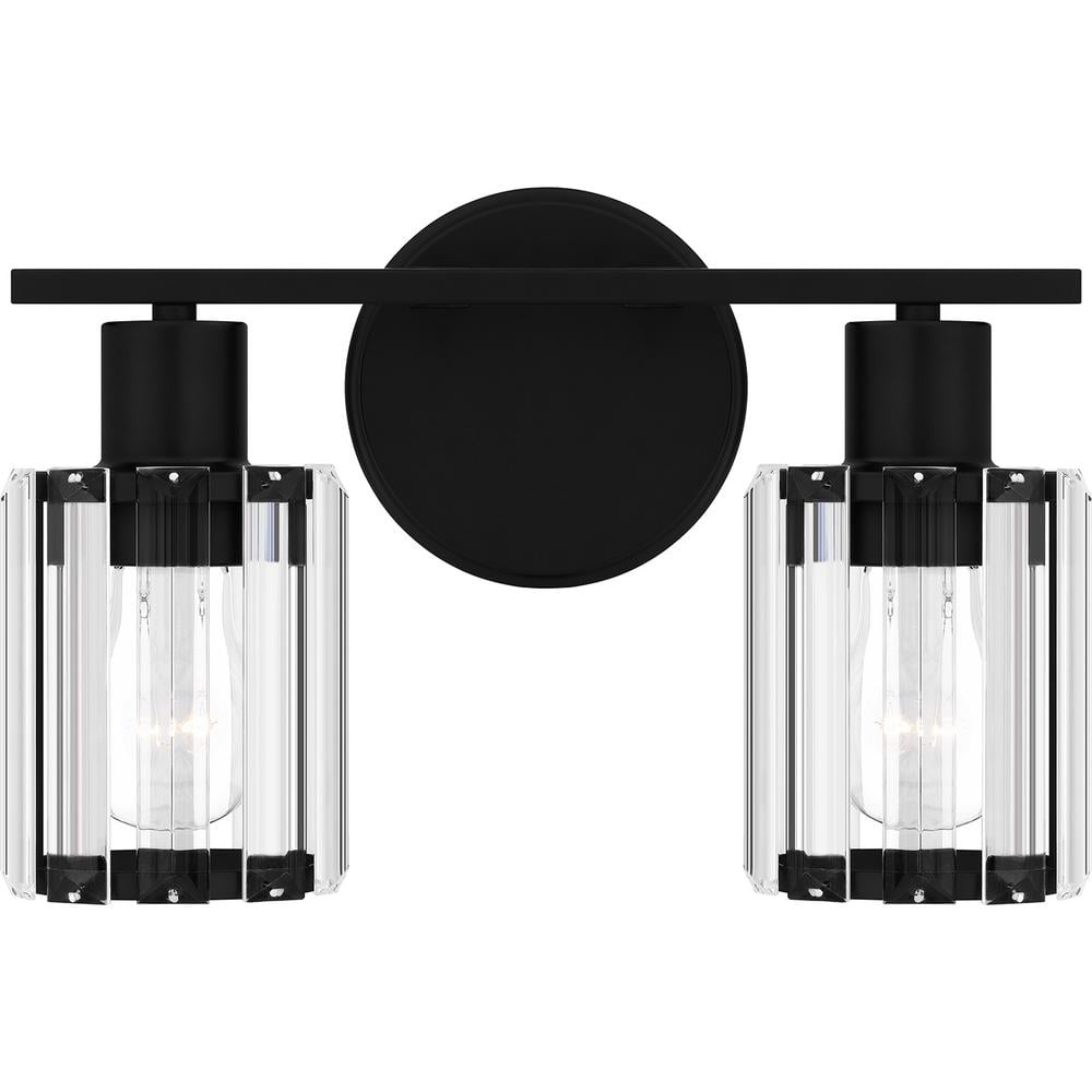 Isla 12.5 in. 2-Light Matte Black Vanity Light price history on PriceWatchPro