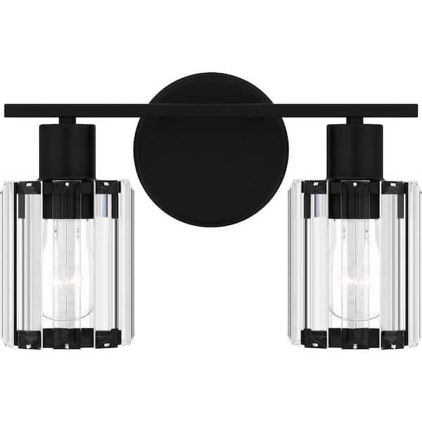 Quoizel Isla 12.5 in. 2-Light Matte Black Vanity Light