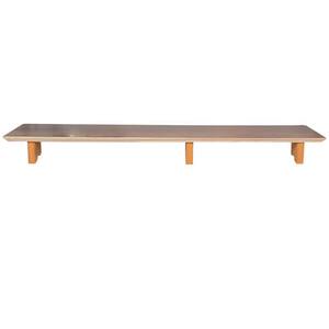 Dual Monitor Stand Riser Solid Wood Desk Shelf with Eco Cork Legs for Laptop Computer TV PC Printers Desktop Organizer