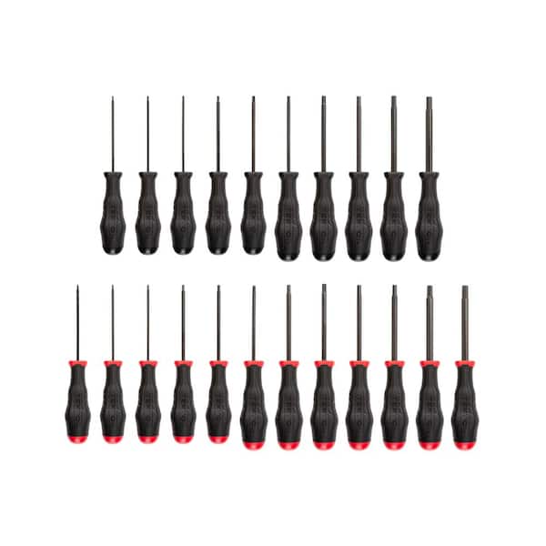 Hex High-Torque Black Oxide Blade Screwdriver Set, 22-Piece (5/64-5/16 in. 1.5-8 mm)