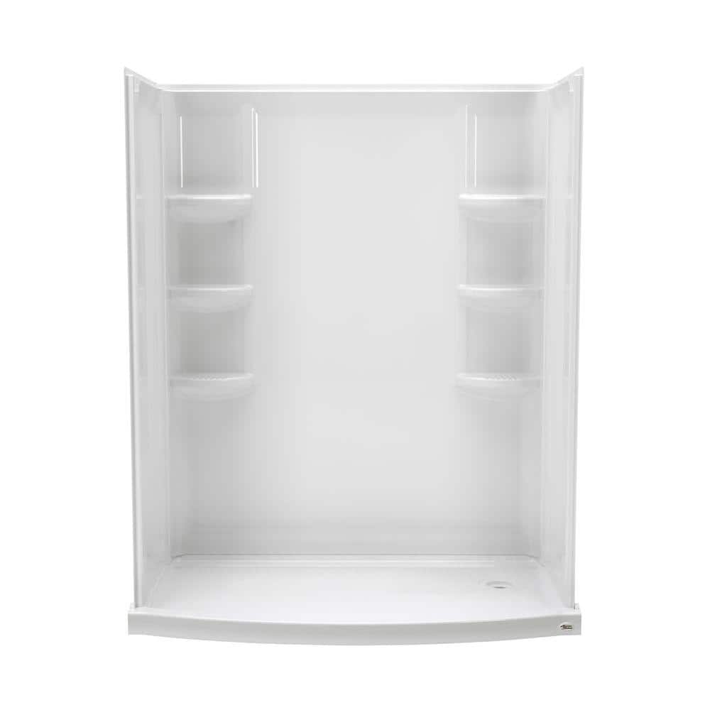 Ovation 33.5 in. x 60 in. x 75.25 in. Combo 4-Piece Shower Kit with Right-H