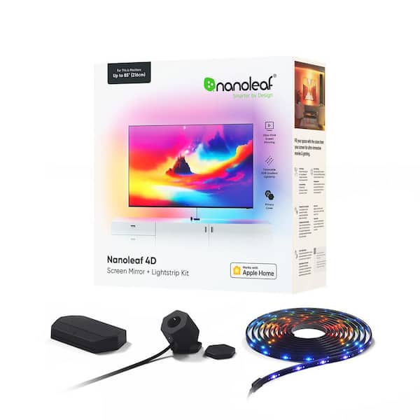 4D LED Addressable Lighting- Strip Light with Camera Starter Kit for 65 in. to 85 in. TVs