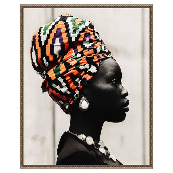 Black is Style by Oladimeji Odunsi 23 in. W x 28 in. H Canvas Float Frame in Bronze