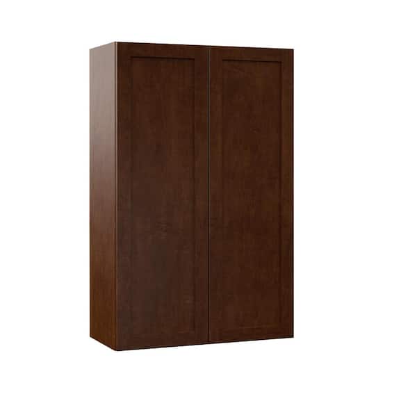 Hampton Bay Designer Series Soleste Assembled 27x42x12 in. Wall Kitchen Cabinet in Spice