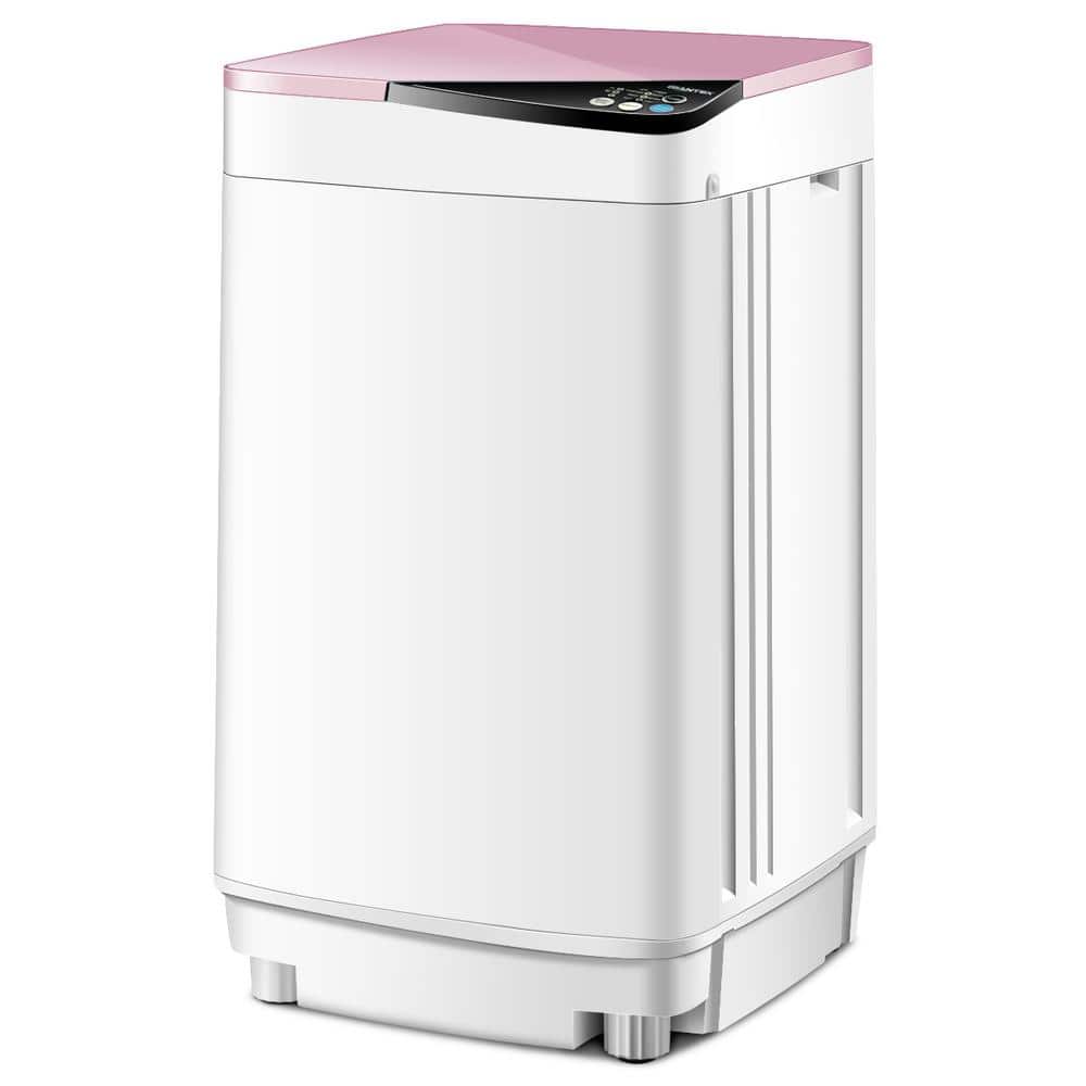 Costway Pink FullAutomatic Washing Machine Washer with Germicidal UV