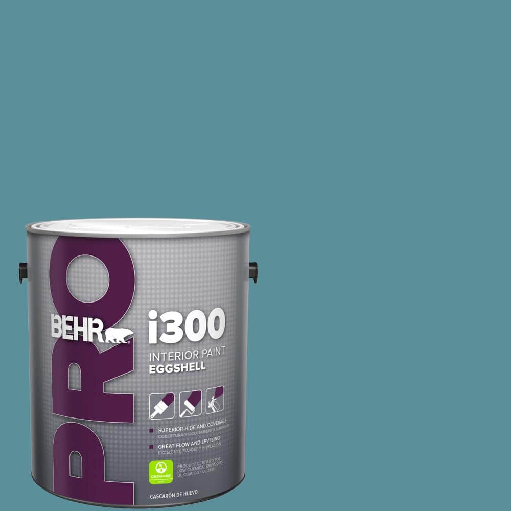 BEHR PRO 1 gal. HDCAC23A Cabana Blue Eggshell Interior Paint PR33301