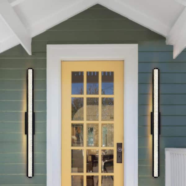 Fiji Black Outdoor Wall Light Integrated LED