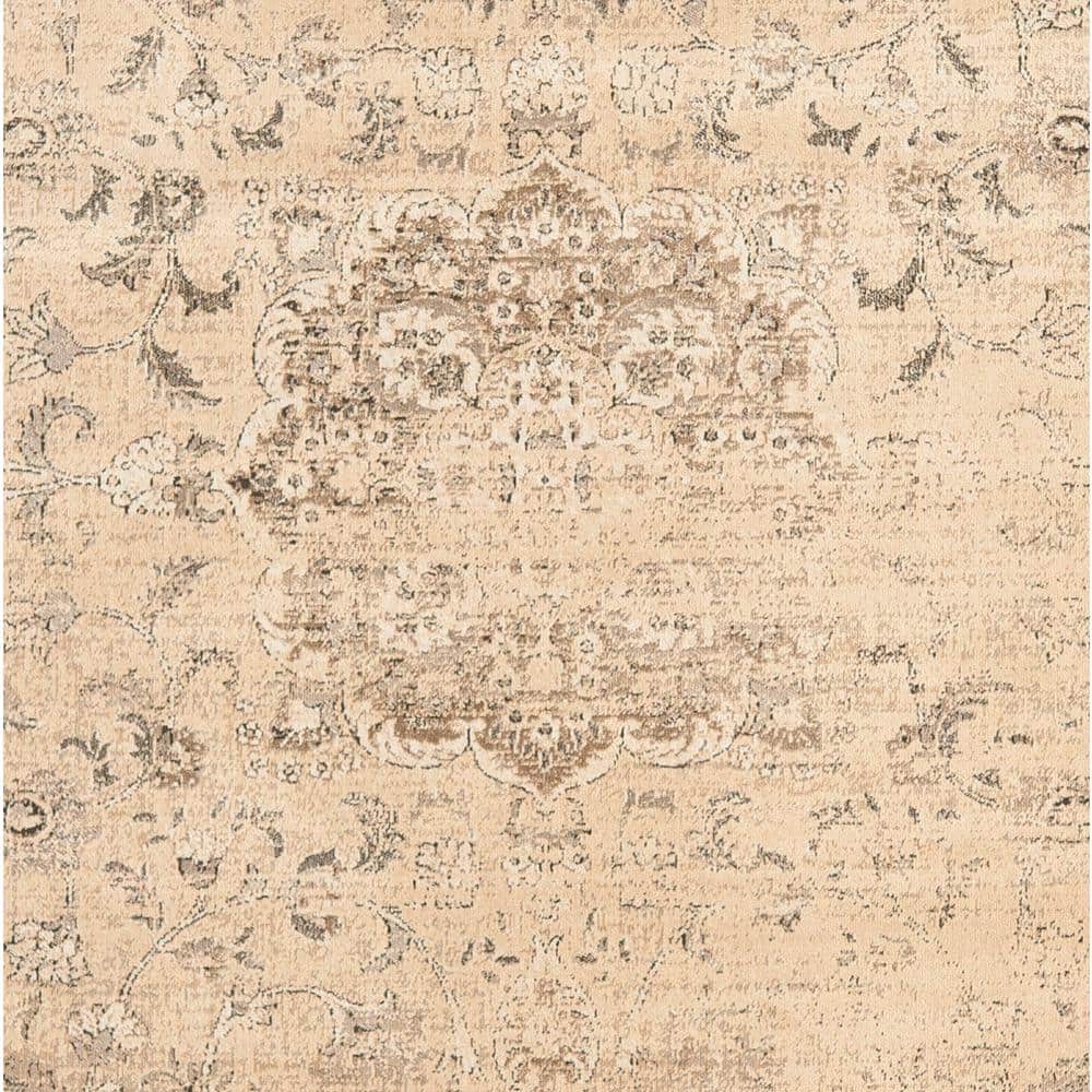 Heirloom Warm Beige 10' x 14' Hand-Knotted Wool & Viscose Area Rug