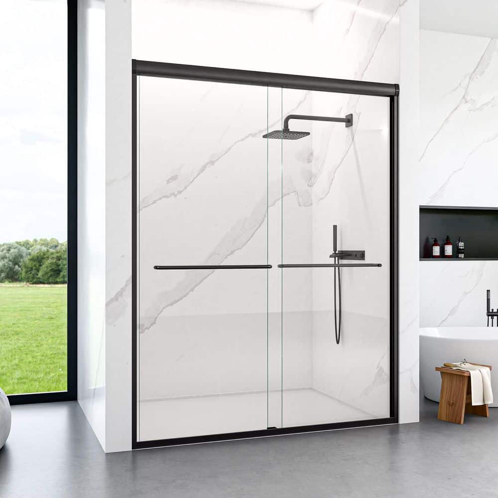 Noble House Quinby 60 in. W x 72 in. H Framed Double Sliding Shower ...