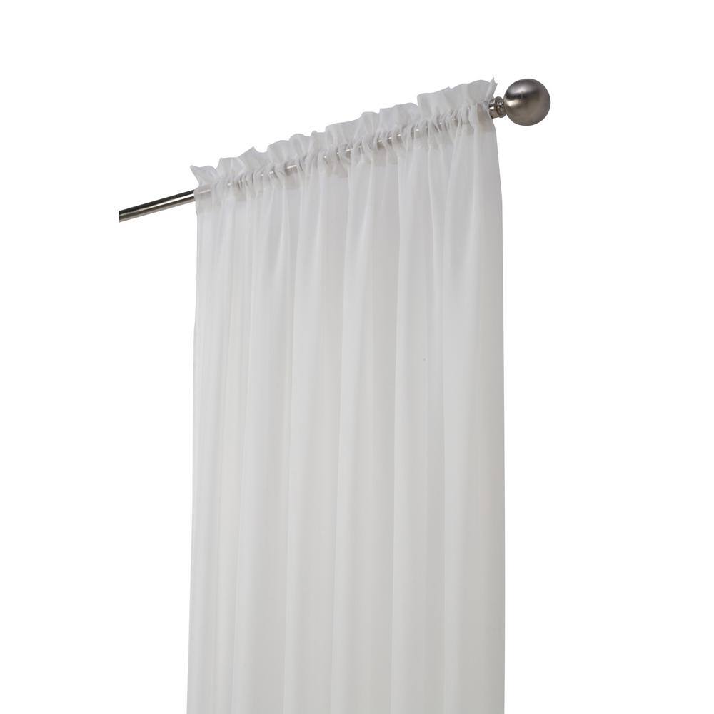 Rhapsody Sheer Shell Polyester Rod Pocket Curtain Panel 104" x 84"