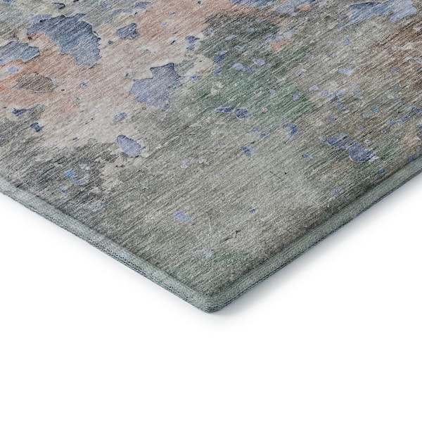 Mayfield Premium Machine Washable Abstract AMF1234 Taupe 9 ft. x 12 ft. Area Rug