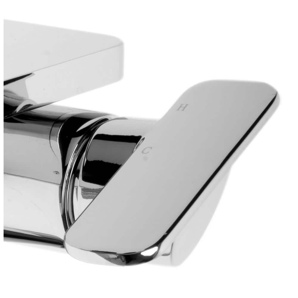 Polished Chrome Single-Lever Bathroom Faucet with Shelf Spout