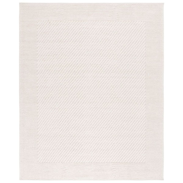 Natura 8 ft. x 10 ft. Ivory Solid Color Area Rug