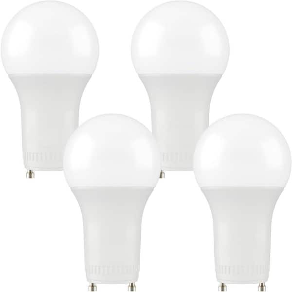 60-Watt Equivalent A19, 9-Watt GU24 Bi-Pin Base LED Light Bulbs 2700K (4-Pack)