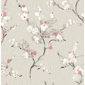 Bliss Coral Blossom Paper Strippable Roll (Covers 56.4 sq. ft.)