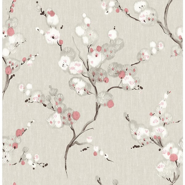 A-Street Prints Bliss Coral Blossom Paper Strippable Roll (Covers 56.4 sq. ft.)