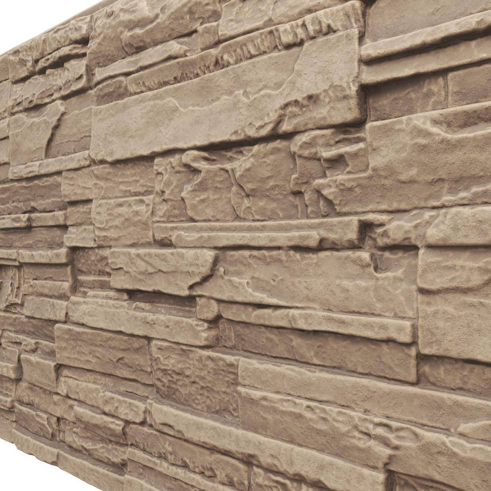 Valley Spring Faux Stone Panel in Light Brown