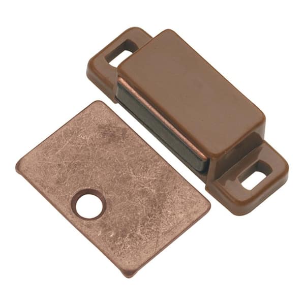 Catches 1-7/16 in. (37 mm) Statuary Bronze Magnetic Catch (25-Pack)