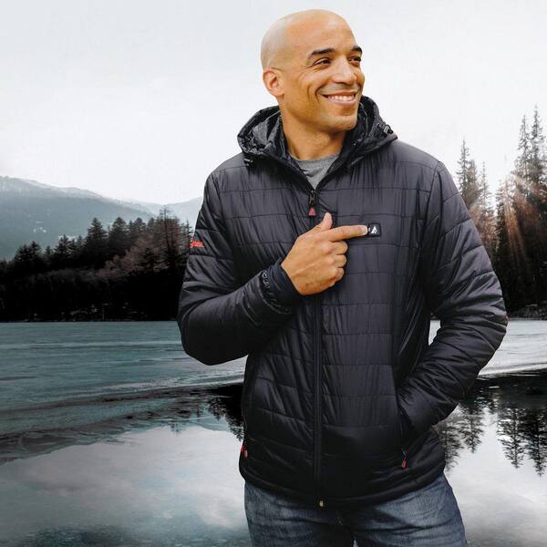 ACTIONHEAT Men's XX-Large Black 5-Volt Battery Heated Puffer