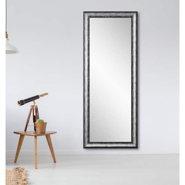 BrandtWorks Oversized Silver/Black Industrial Modern Mirror (71.5 in. H X 26.5 in. W)