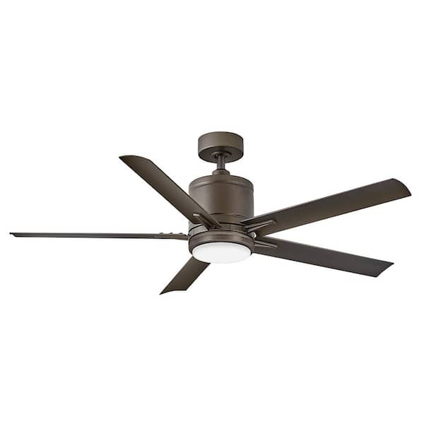 Vail 52.0 in. Indoor/Outdoor Integrated LED Metallic Matte Bronze Ceiling Fan with Remote Control