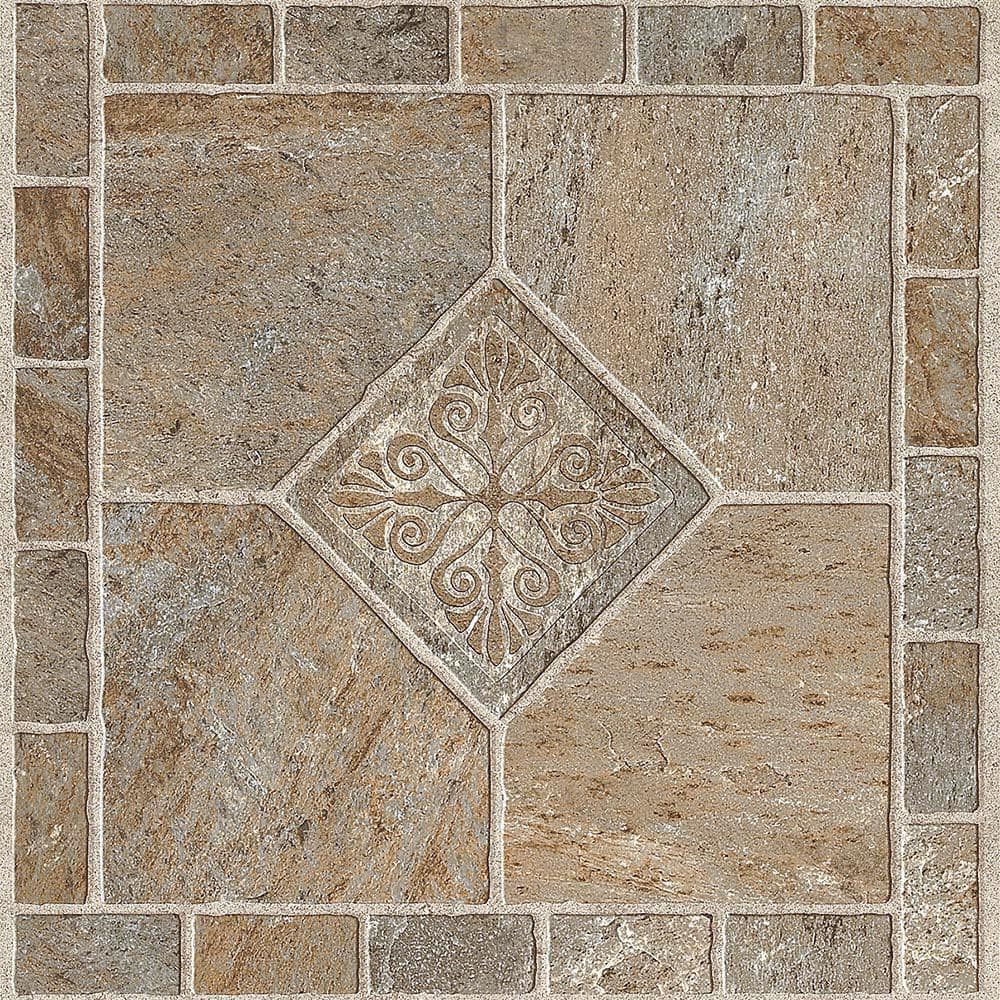 Armstrong Multi Color Bronze 12 In X 12 In Residential Peel And Stick Vinyl Tile Flooring 45 Sq Ft Case 25209011 The Home Depot