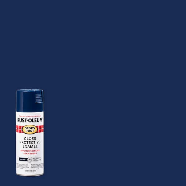 Rust-Oleum Stops Rust 12 oz. Protective Enamel Gloss Navy Blue Spray Paint (6-Pack)