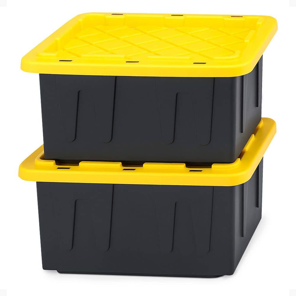 15 Gal. Durabilt Home Storage Container w/Snap Lid, Black/Yellow (2 Pack) price history on PriceWatchPro