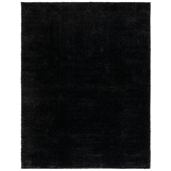 Tahoe 7 ft. x 9 ft. Black Solid Color Area Rug