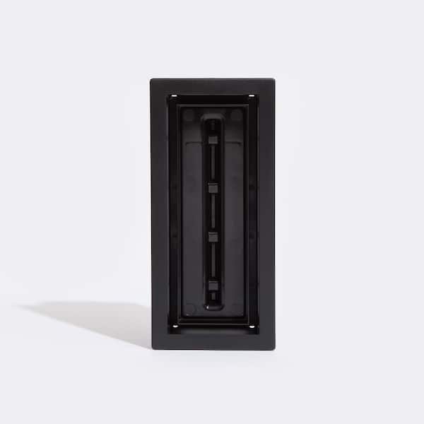 Framed Floor Vent (Lite) 4 in. x 10 in. Black