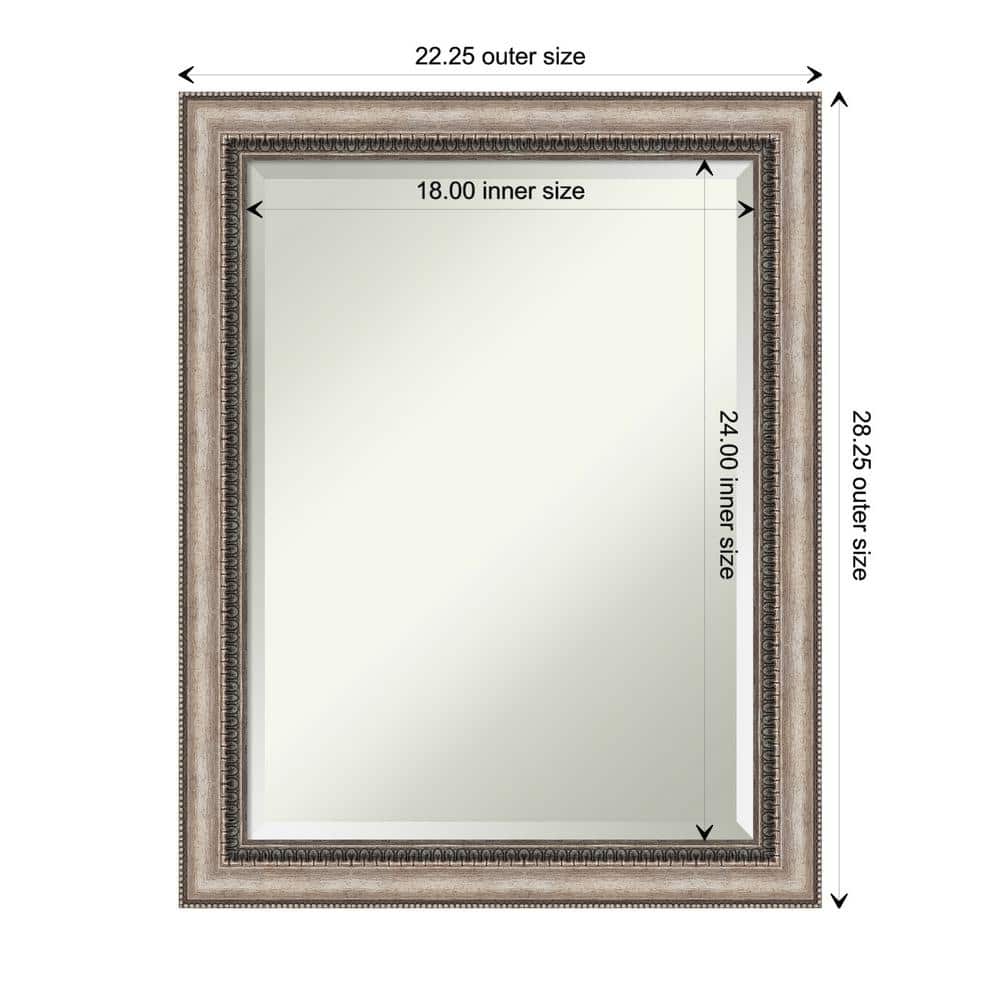 Lyla Ornate Silver and Bronze Framed Bathroom Mirror