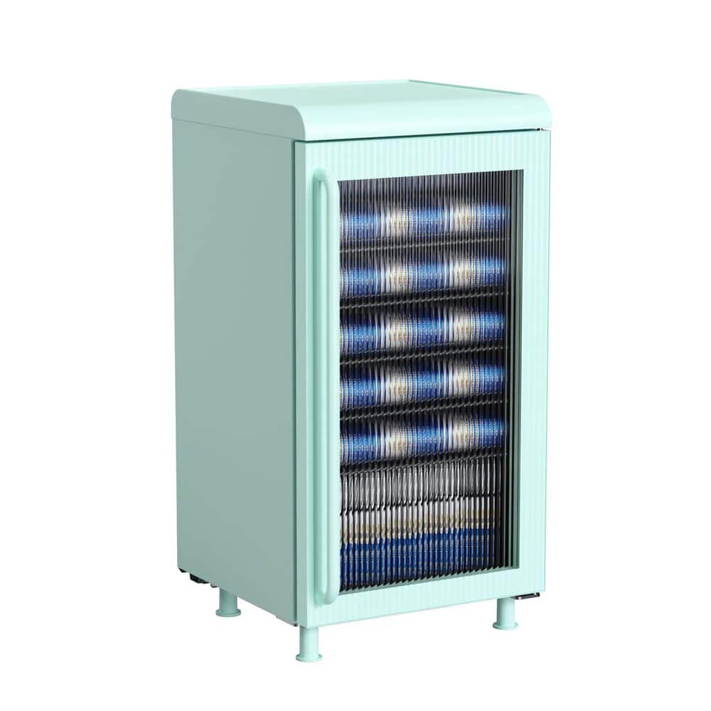 3.1 Cu Ft. 117 Can/27 Bottle Retro Glass Door Mini Refrigerator/beverage Cooler in Green