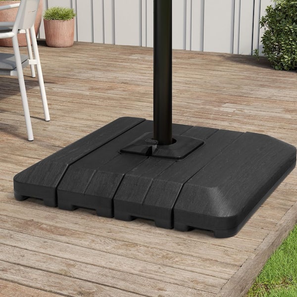 Outdoor 4-Piece Premium 240 lbs. Offset Cantilever Patio Umbrella Base in Black