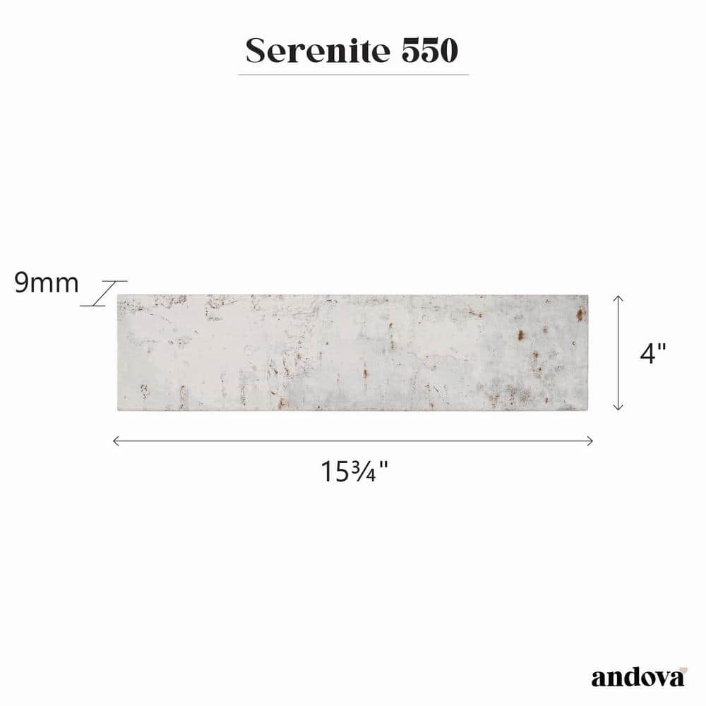 Serenite 4" x 16" Glazed Blue Porcelain Subway Wall Tile
