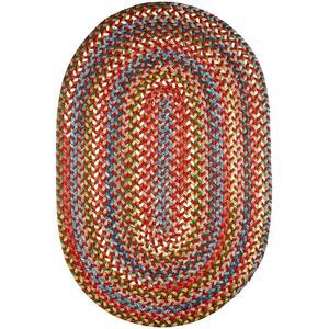 Bouquet Tawny Port 5 ft. x 8 ft. Oval Indoor/Outdoor Braided Area Rug
