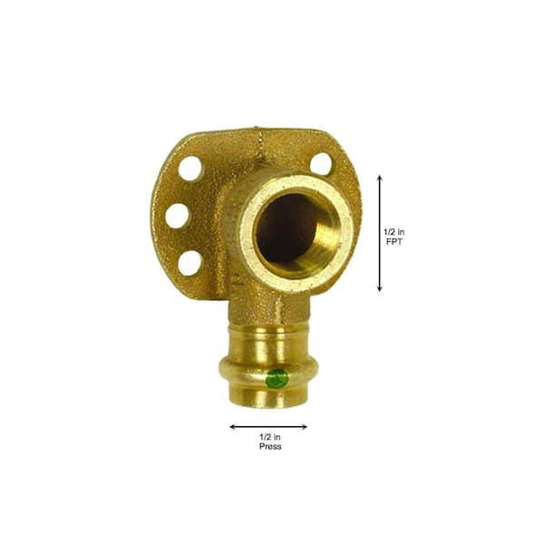 ProPress 1/2 in. Press x 1/2 in. FPT Zero-Lead Bronze 90° Drop Ear Elbow