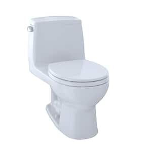 Eco UltraMax 12 in. Rough In One-Piece 1.28 GPF Single Flush Round Toilet in Cotton White, SoftClose Seat Included