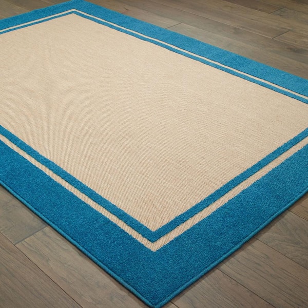 Bondi Blue 10 ft. x 13 ft. Outdoor Patio Area Rug