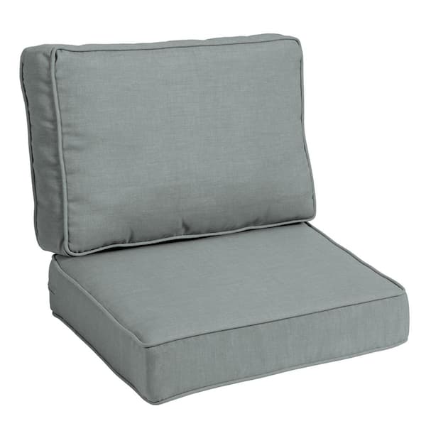 ARDEN SELECTIONS 24 in. x 24 in. Modern Outdoor Deep Seating Cushion Set in Stone Grey Leala
