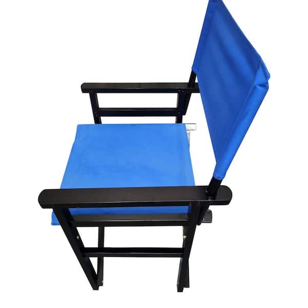 Black Frame/Blue Canvas Lawn Chair, Suitable for adults, foldable