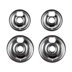 Universal Chrome Drip Bowl for Electric Ranges (4-Pack)