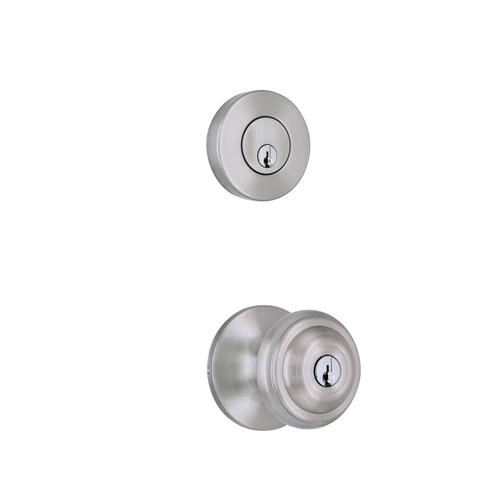 Mulholland Satin Nickel Single Cylinder Door Knob Combo Pack Featuring Dual