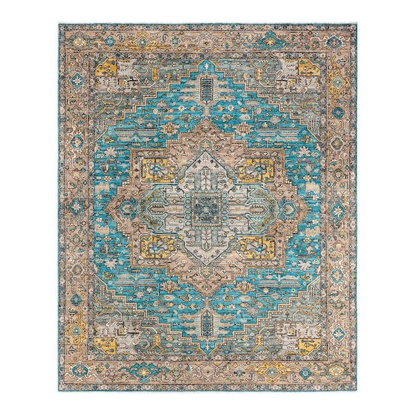 Solo Rugs Serapi One-of-a-Kind Traditional Green 8 ft. x 10 ft. Hand Knotted Tribal Area Rug