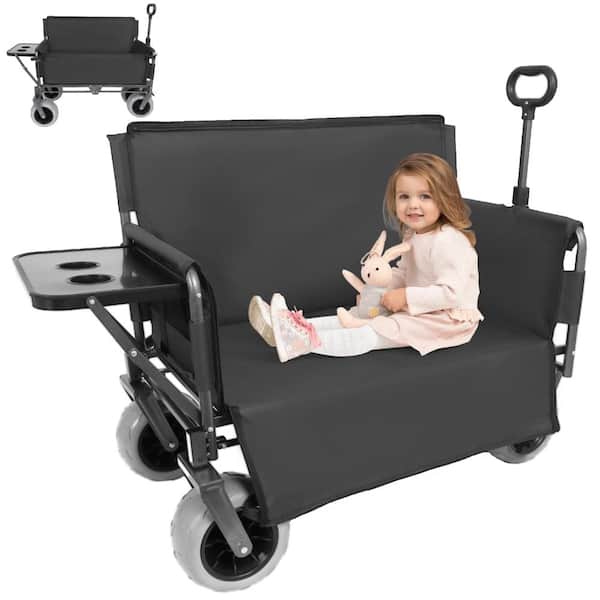 Flynama 3-in-1 Collapsible Wagon with Bench & Table 500lbs 180L