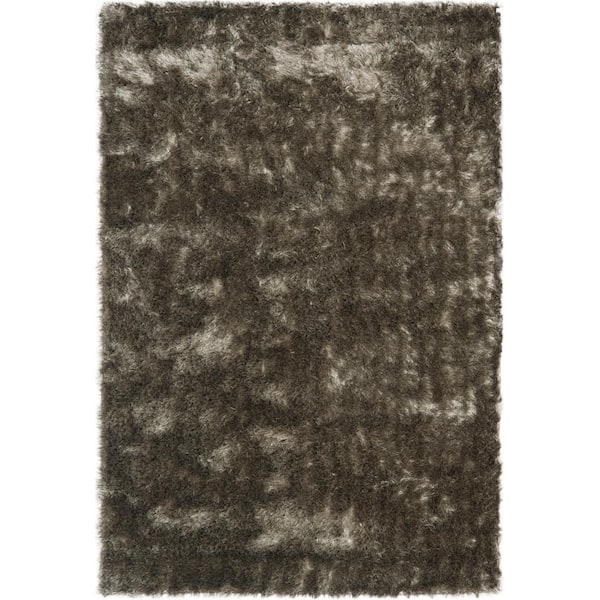 SAFAVIEH Paris Shag Silver 4 ft. x 6 ft. Solid Area Rug
